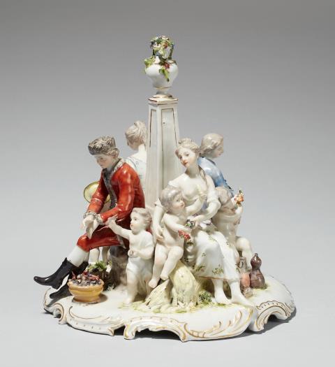 A Ludwigsburg porcelain allegorical group representing the seasons