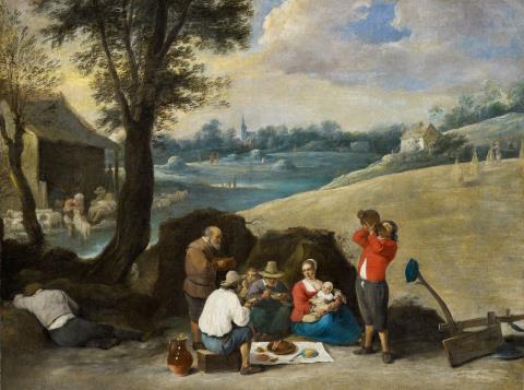 David Teniers the Younger - Landscape with Peasants at Rest