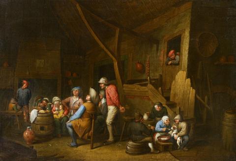 Victor Mahu - Peasants in a Tavern