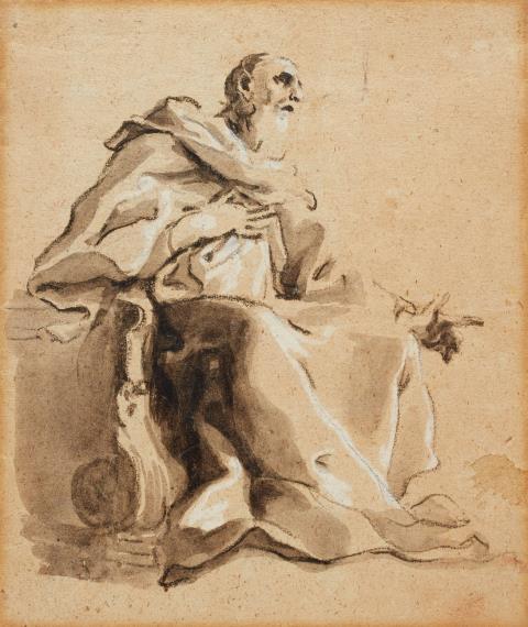 Giovanni Antonio Pellegrini - A Seated Prophet