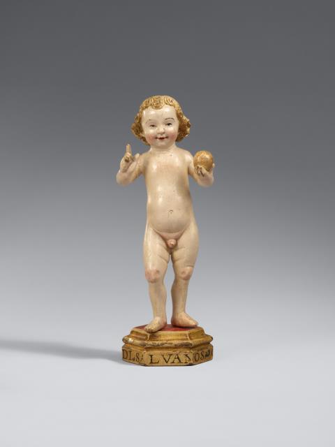 Mechelen - An early 16th century Mechelen wooden figure of the blessing Christ Child
