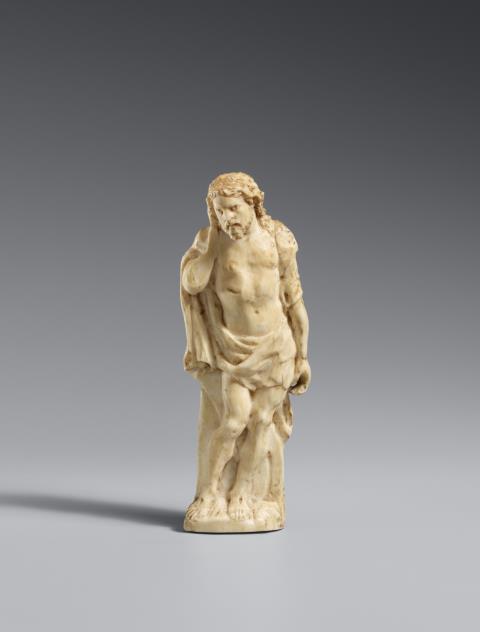 South German 2nd half 17th century - A South German carved ivory figure of Christ risen, second half 17th century