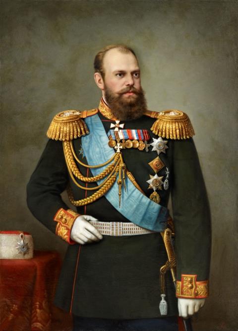  Russian School - Portrait of Tsar Alexander III of Russia