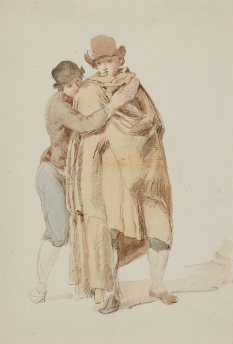 Johann Georg von Dillis - Zwei stehende Männer
