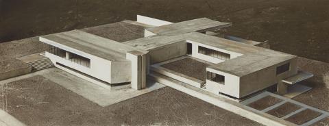  and Anonymous - Modell eines Landhauses aus Eisenbeton und Glas