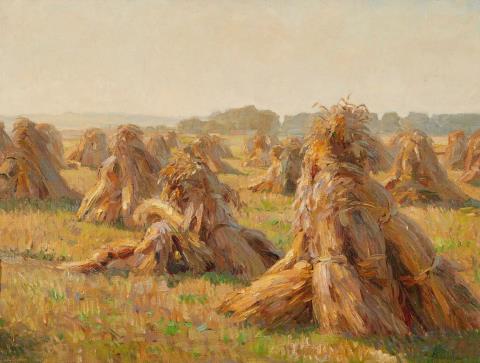 August Lüdecke-Cleve - A Wheat Field