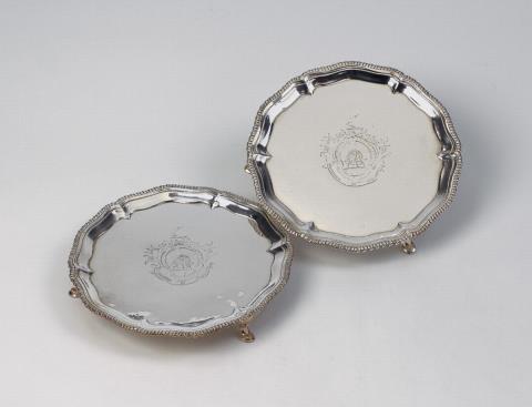 John Cormick - A pair of George III London silver salvers. Marks of John Cormick, 1768/69.