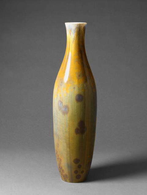  Royal Porcelain Manufacture Copenhagen - A large Royal Copenhagen vase with crystal glaze decor