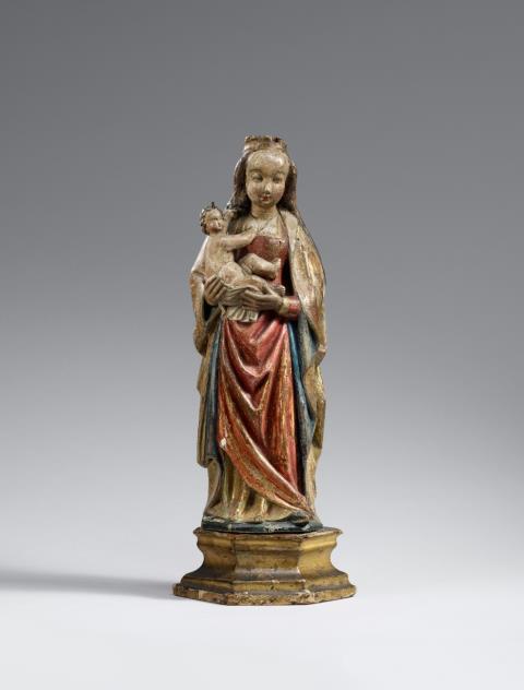 Mechelen - A Mechelen carved wooden figure of the Virgin and Child, circa 1530