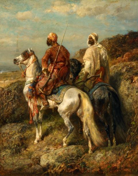 Adolf Schreyer - Two Arabian Riders