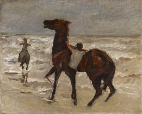 Max Liebermann - Pferdeknechte am Strand