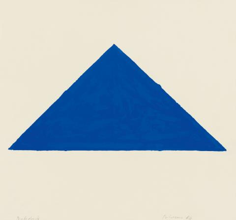 Blinky Palermo - Blaues Dreieck