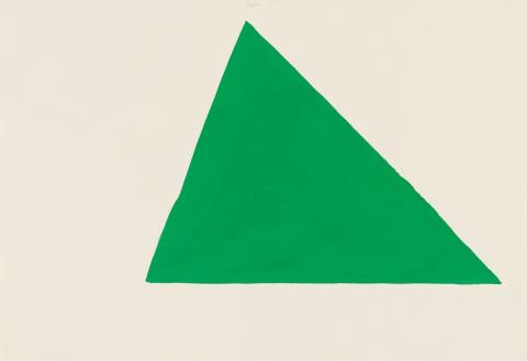 Blinky Palermo - Ohne Titel (Grünes Dreieck)