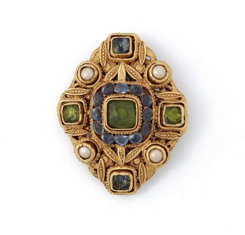  Chanel - A Gripoix for Chanel coloured stone brooch, Autumn 1998