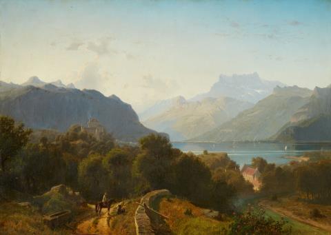 Johannes Bartholomäus Duntze - Blick auf den Genfer See