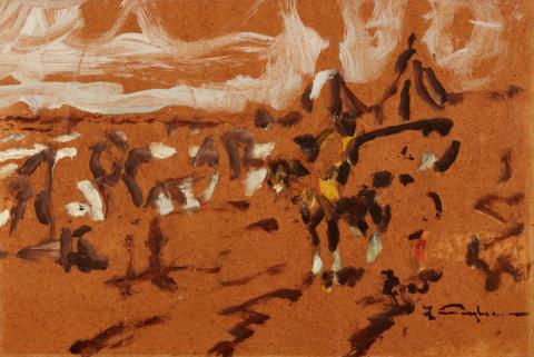 Julius Seyler - Blackfeet-Indianer zu Pferde