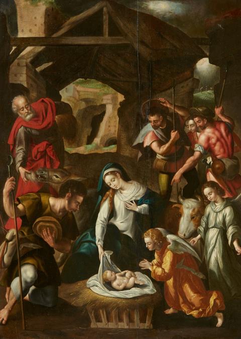 South German School, early 17th century - The Adoration of the Shepherds