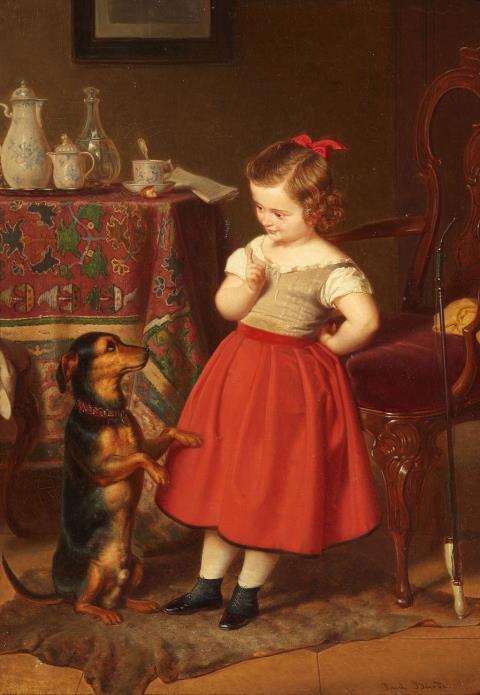 Paul Bürde - Mädchen mit Hund