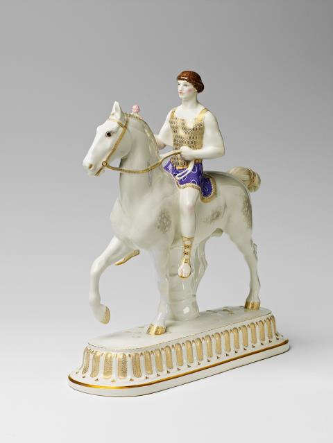 Adolph Amberg - A Berlin KPM porcelain figure of the bridegroom from the "Hochzeitszug"