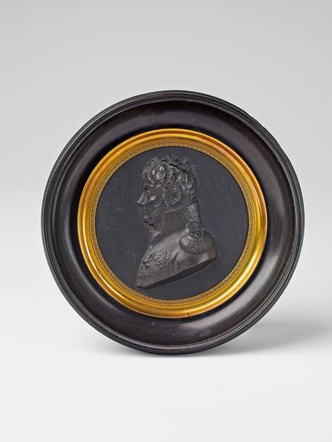 Leonhard Posch - A Berlin cast iron medallion depicting Henri Jacques Guillaume Clarke (1765-1818)