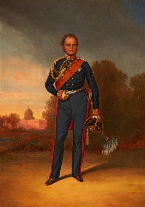 Rudolf Rieck - Frederick William IV in a Gala Uniform in Potsdam Palace Gardens