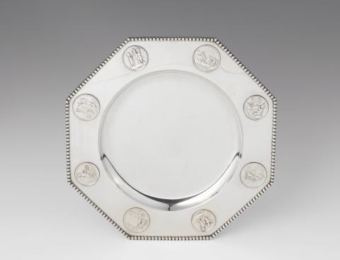 Hermann Julius Wilm - A Berlin silver "whistmarken" plate