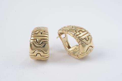 A pair of 18k gold Bulgari "Parentesi" earrings