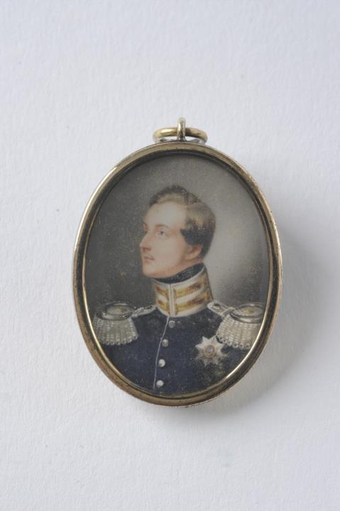 Franz Krüger - A portrait miniature of George V of Hannover as crown prince