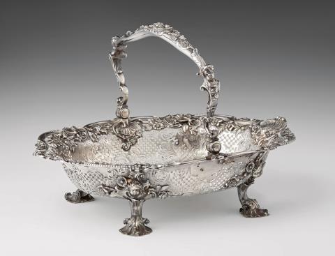 Frederick Kandler - A large George II London silver basket