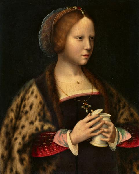 Joos van Cleve - Bildnis einer Dame als Heilige Magdalena
