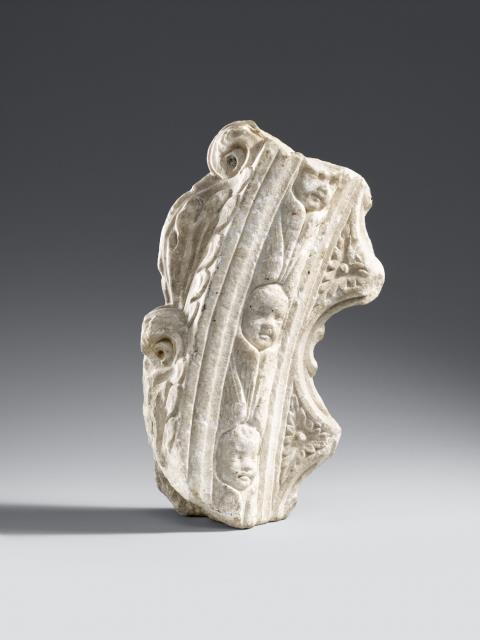 Tuscany - Fragment of a marble arch, probably Tuscan, second half 14th century