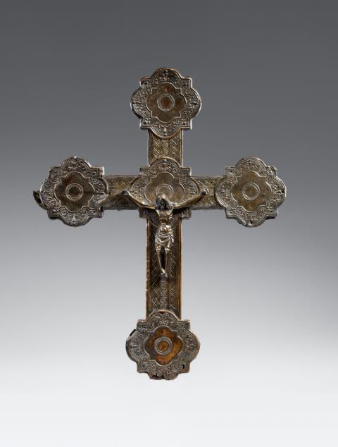 Northern Italy - A bronze processional cross, probably North Italian, late 14th century