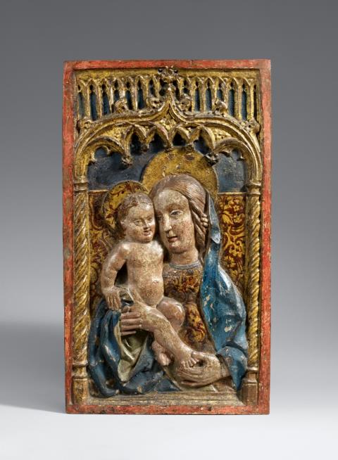 Probably Spain, 2nd half 15th century - A presumably Spanish relief depiction of the Virgin and Child, 2nd half 15th century