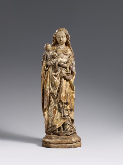 Mechelen - An early 16th century Mechelen carved wood figure of the Virgin with Child
