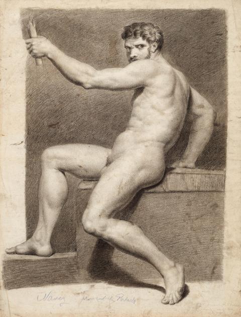 François-Joseph Navez - Study of a Male Nude