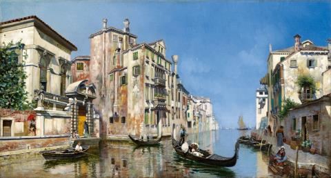Francesco Brunery (Bruneri) - View of a Venetian Canal