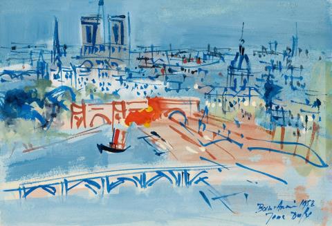 Jean Dufy - Paris, la Passerelle des Arts