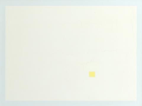 Antonio Calderara - Quadrato giallo in rettangolo bianco