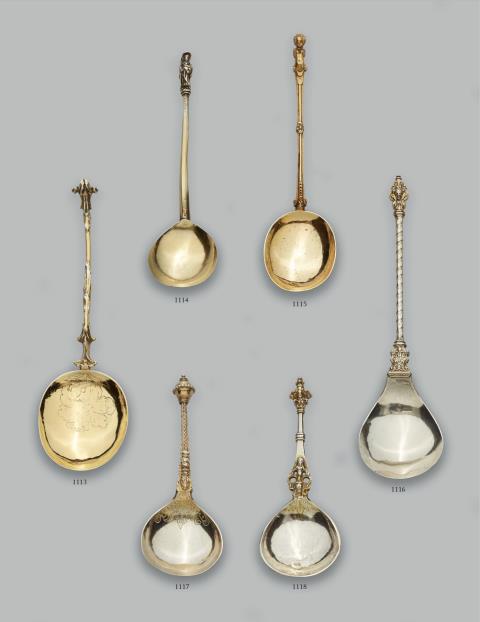 Jonas Drentwett - An Augsburg silver gilt spoon