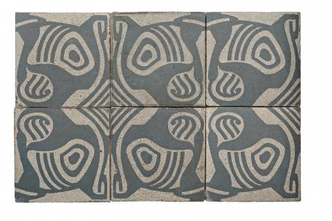 Henry Van De Velde - Six Jugendstil stoneware tiles