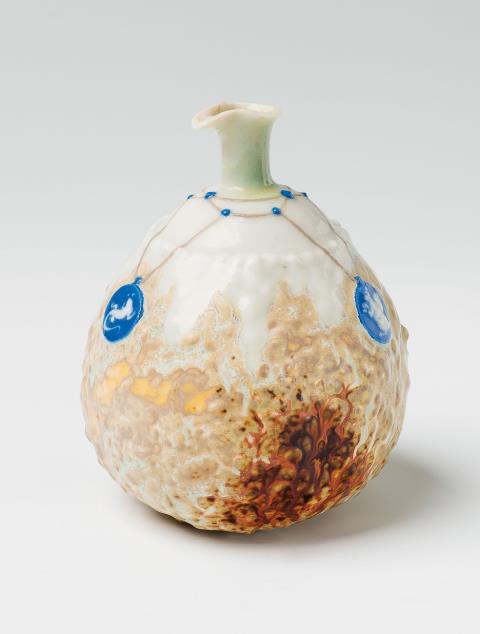 A Sèvres porcelain porcelain gourd-form vase by Taxile Doat