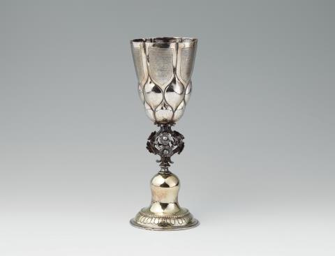 Melchior Bair - An Augsburg silver gilt gadrooned chalice
