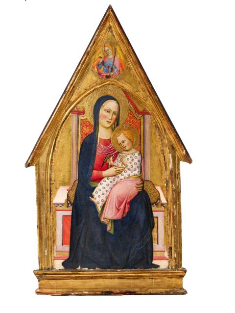 Tommaso del Mazza (Maestro di Santa Verdiana) - Madonna with Child and the Archangel Michael