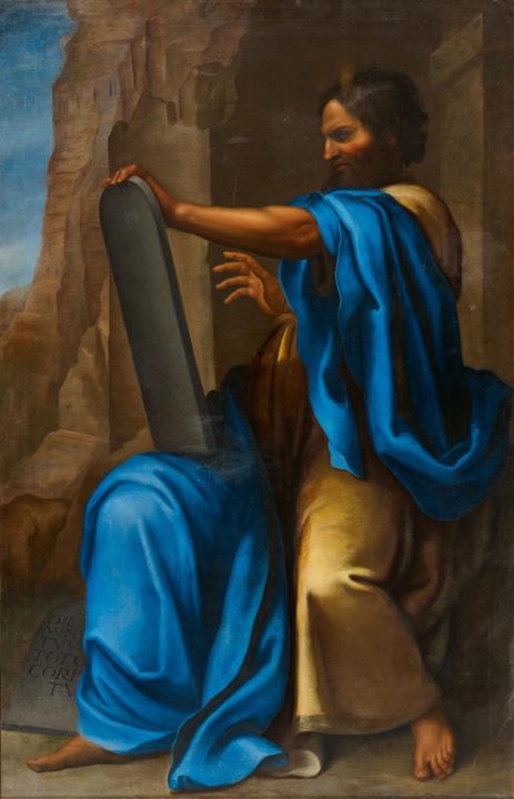 Jacopo Zanguidi, called Jacopo Bertoja - Moses with the Tablets of Law