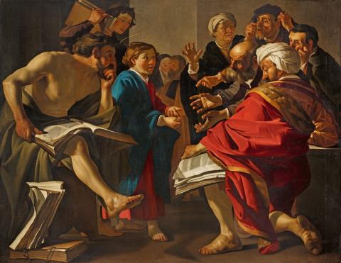 Dirck van Baburen - Christ among the Doctors