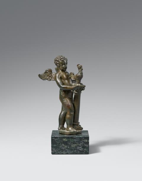  Northern Italy - A North Italian bronze figure of an angel with the Arma Christi, circa 1600