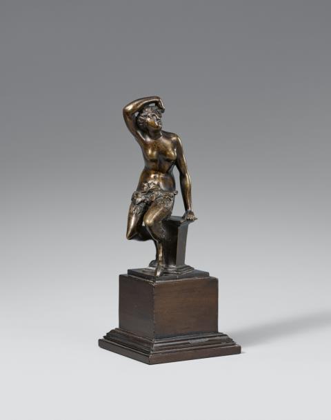 Pietro Tacca - A patinated bronze figure of a female satyr