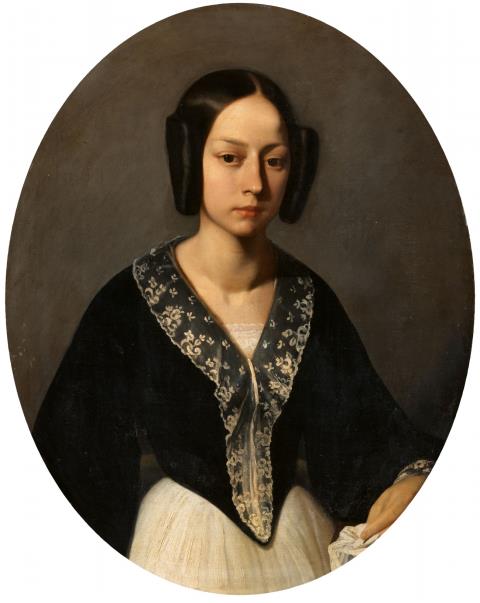 Jean François Millet - Portrait of a Lady (Madame Lefranc)