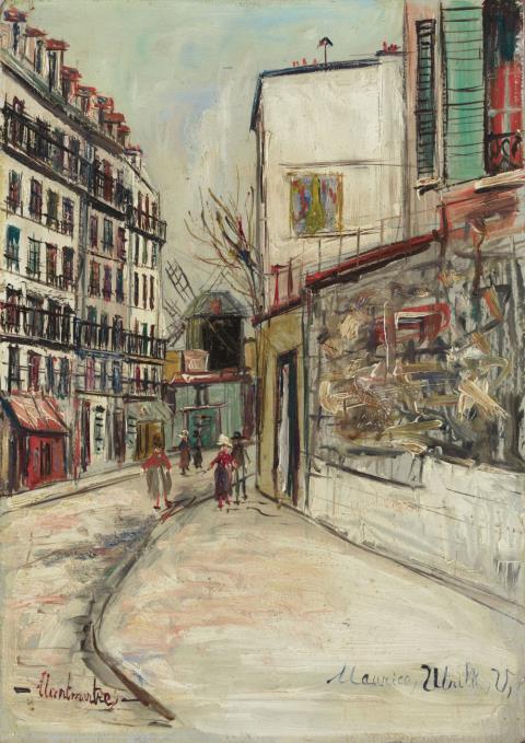 Maurice Utrillo - Rue Lepic à Montmartre