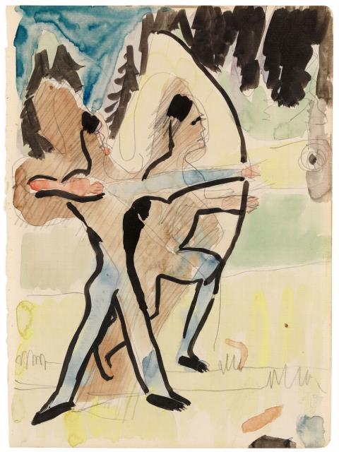 Ernst Ludwig Kirchner - Bogenschützen auf dem Wildboden